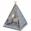 Детска палатка Little Stars сива със звезди 120x120x160 см