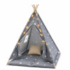 Детска палатка Little Stars сива със звезди 120x120x160 см