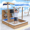 Пясъчник с регулируем покрив и аксесоари пясъчна мелница, писта за колички 103x114x110 см