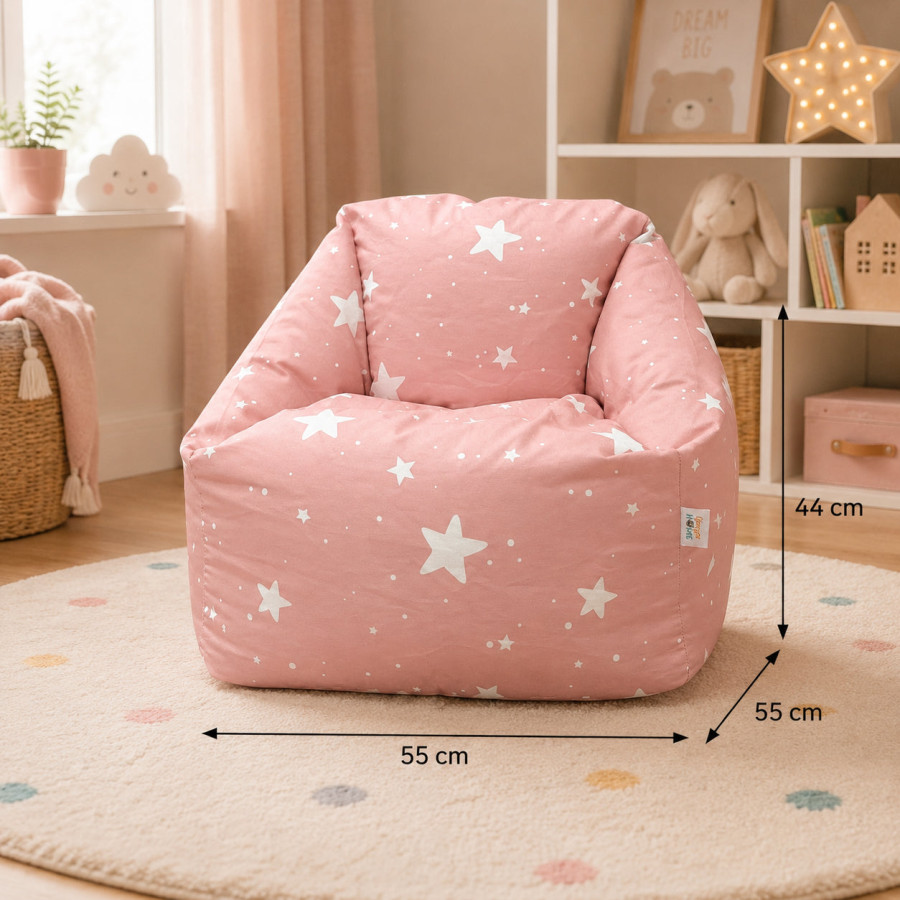 Детски пуф барбарон Little Stars 100% памук 55x44x55 см