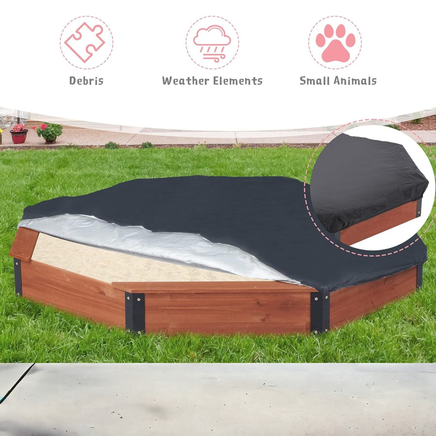 Голям детски пясъчник Ginger Home 199х199х23 см