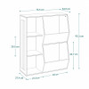 Детска етажерка органайзер с 2 текстилни кутии бяла 76.5×35×93 см