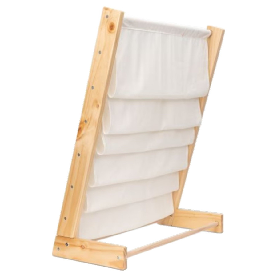 Детска дървена етажерка за книги с 6 рафта