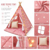Детска палатка Little Stars розова със звезди 120x120x160 см