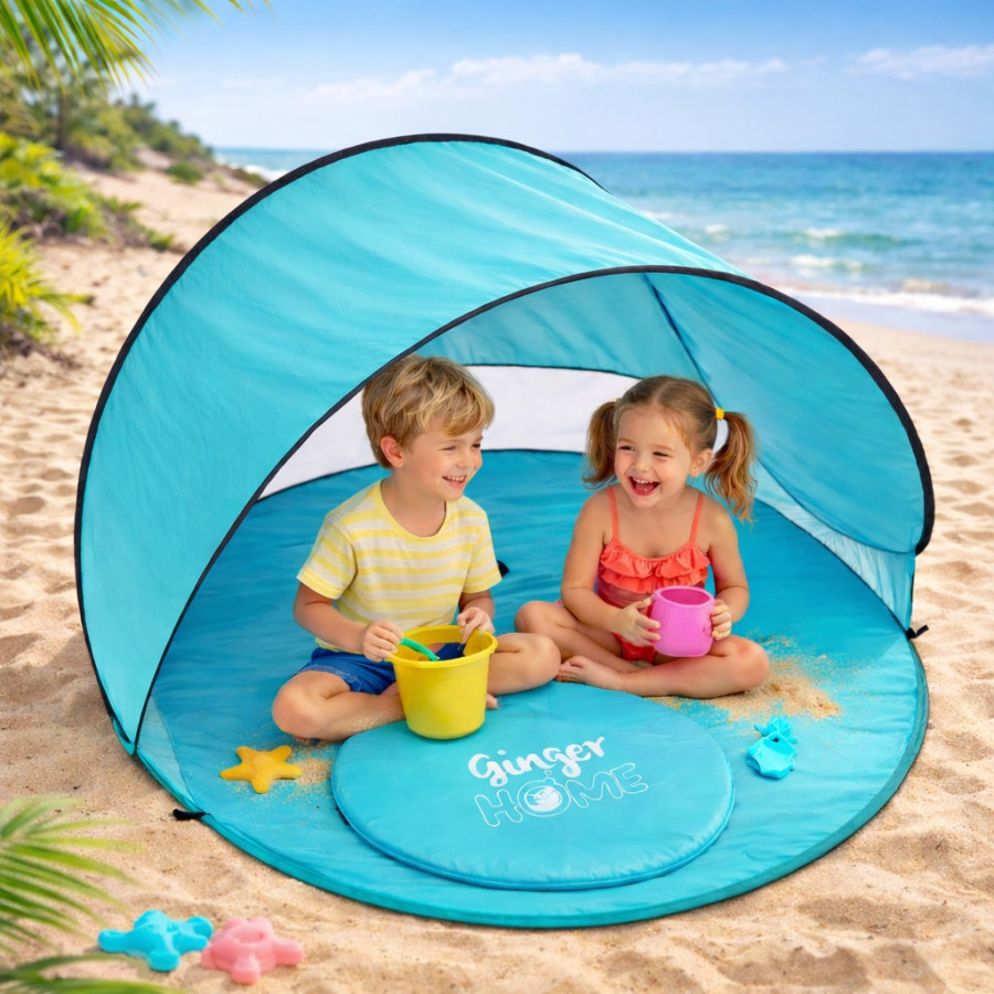 Детска сгъваема Pop-Up палатка за игра с UV защита 50+ кръгла 150×150×90 см