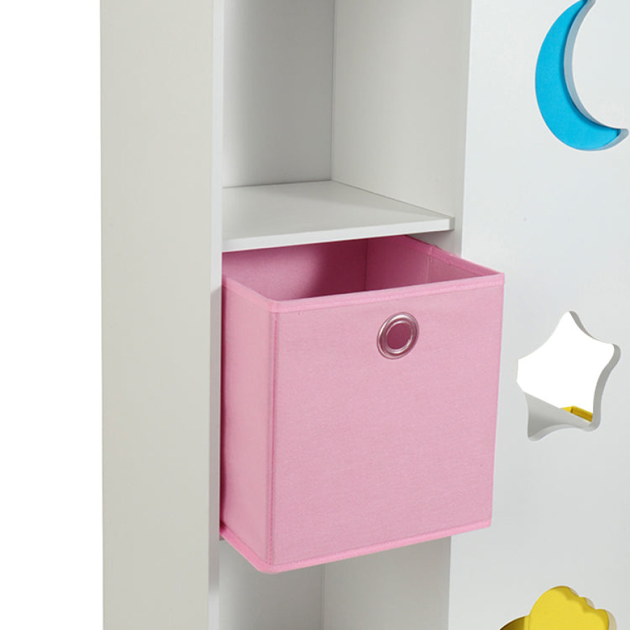 Детски цветен органайзер за съхранение с кутии и рафтове