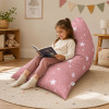 Детски пуф лежанка розов барбарон Little Star със звезди 100% памук 127x81x76 см