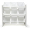 Етажерка- органайзер за играчки с 9 кутии за съхранение White