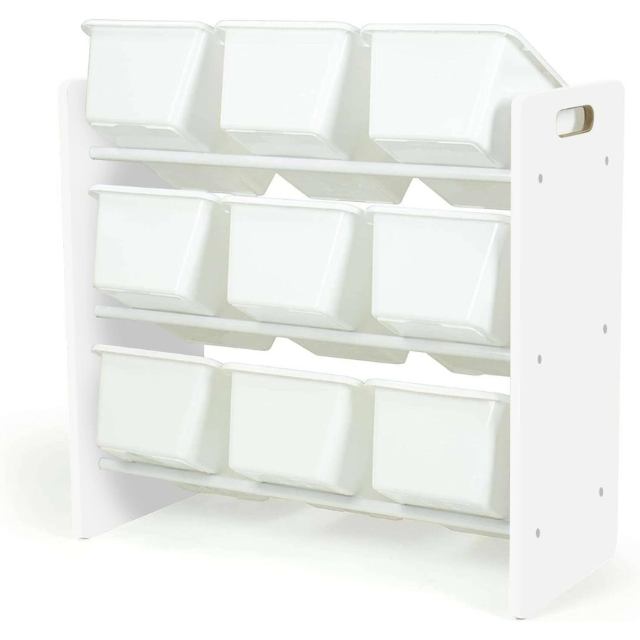 Етажерка- органайзер за играчки с 9 кутии за съхранение White