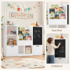 Детски органайзер за играчки масивно дърво и MDF 140x51x80 см
