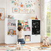Детски органайзер за играчки масивно дърво и MDF 140x51x80 см