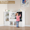 Детски органайзер за играчки масивно дърво и MDF 140x51x80 см