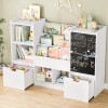 Детски органайзер за играчки масивно дърво и MDF 140x51x80 см