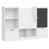 Детски органайзер за играчки масивно дърво и MDF 140x51x80 см