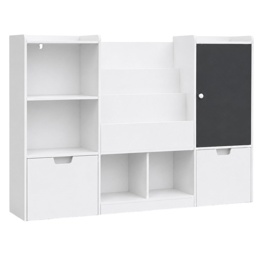 Детски органайзер за играчки масивно дърво и MDF 140x51x80 см