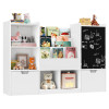 Детски органайзер за играчки масивно дърво и MDF 140x51x80 см
