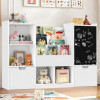 Детски органайзер за играчки масивно дърво и MDF 140x51x80 см