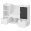 Детски органайзер за играчки масивно дърво и MDF 140x51x80 см