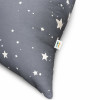 Детски пуф лежанка Little Stars сив барбарон със звезди от 100% памук 127x81x76 см