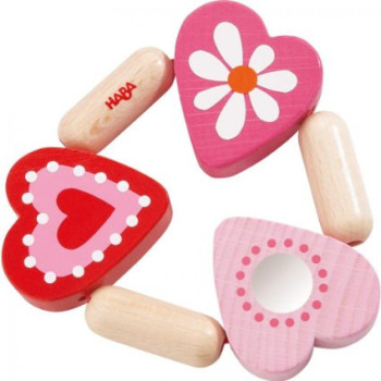 Бебешка дървена играчка Hearts