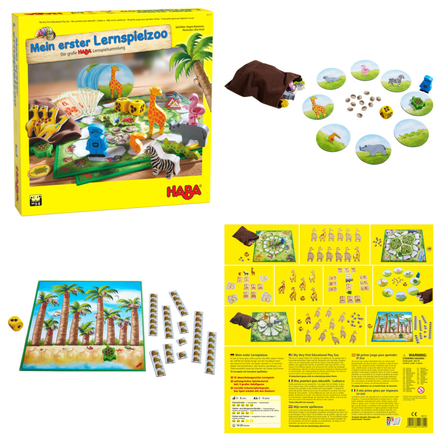 Колекция от 10 настолни игри за деца Зоопарк (3-8 г.)