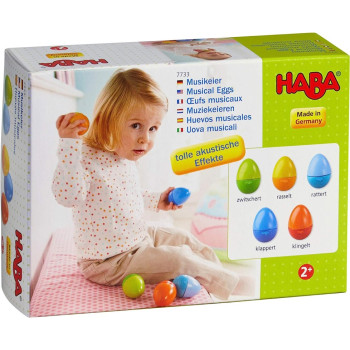 Комплект дървени музикални яйца 5 броя (2+ г.)