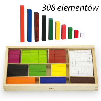 Комплект дървени цветни блокчета 308 части 3+