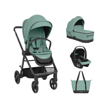 Комбинирана количка 3в1 с кош за новородено Mia Mint