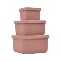 Сет кутии за храна 3 бр Platinum Silicone Blush