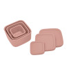 Сет кутии за храна 3 бр Platinum Silicone Blush