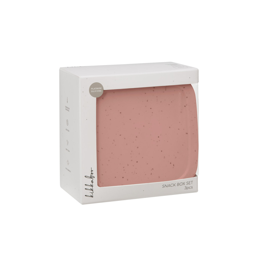 Сет кутии за храна 3 бр Platinum Silicone Blush