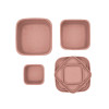 Сет кутии за храна 3 бр Platinum Silicone Blush