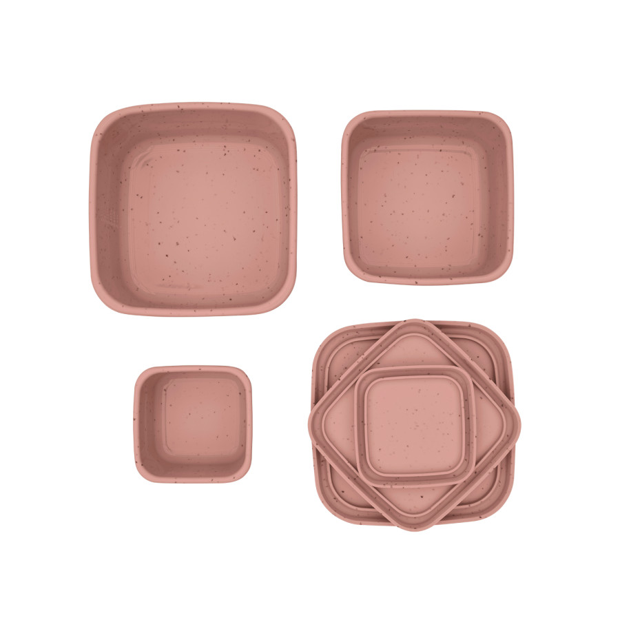 Сет кутии за храна 3 бр Platinum Silicone Blush