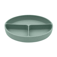 Чиния с отделения и вакуумно дъно Platinum Silicone Sage