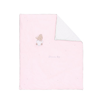 Олекотена завивка от ранфорс с цип Dream Big Pink