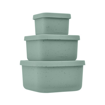 Сет кутии за храна 3 бр Platinum Silicone Sage