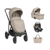 Комбинирана количка 3в1 с кош за новородено Chiara Beige
