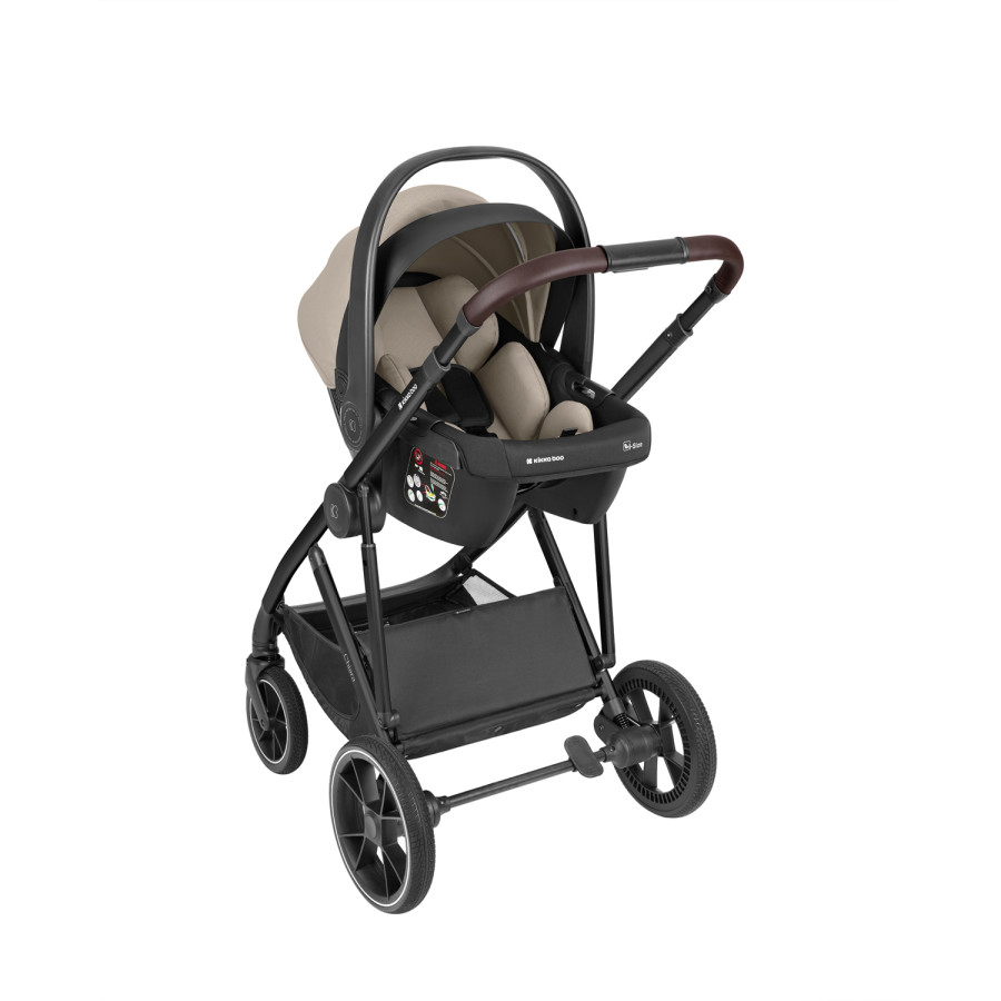 Комбинирана количка 3в1 с кош за новородено Chiara Beige