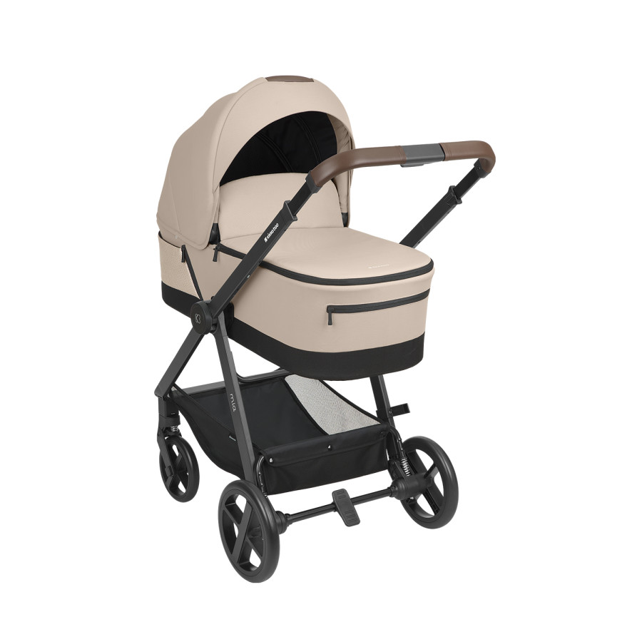 Комбинирана количка 3в1 с кош за новородено Mia Beige