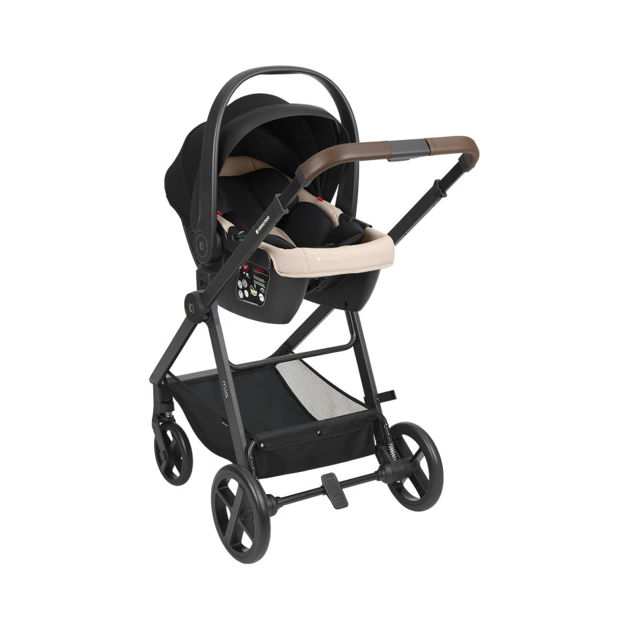 Комбинирана количка 3в1 с кош за новородено Mia Beige