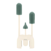 Сет силиконови четки за шишета 3 бр с поставка Platinum Silicone Sage
