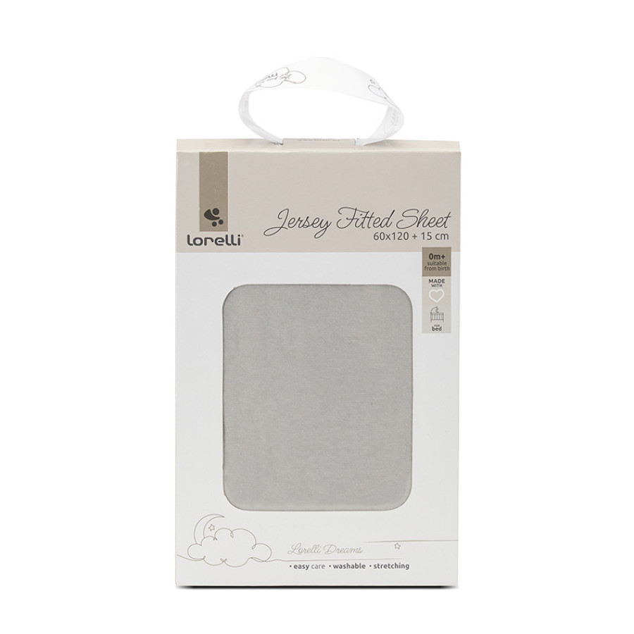 Чаршаф Трико с ластик 60/120 +15 см сив