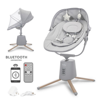 Електрически шезлонг с люлеене Storky Grey