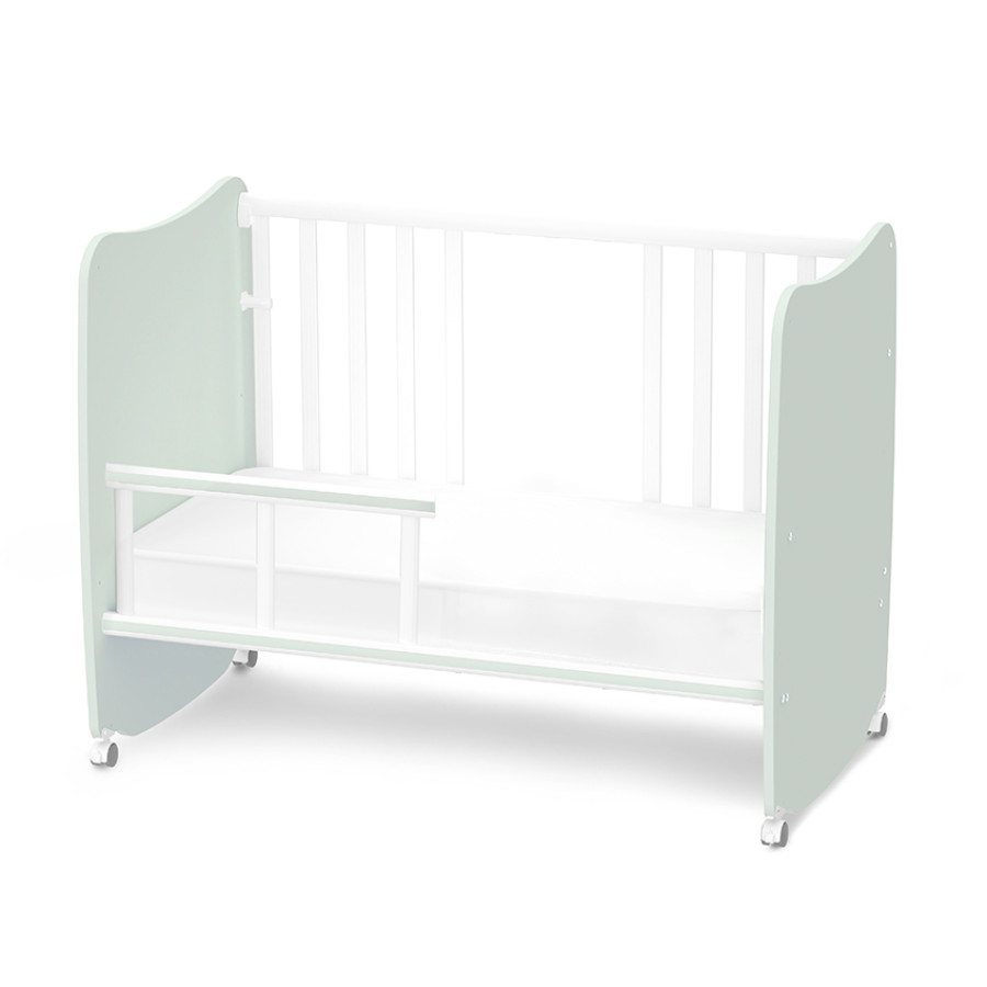 Легло с люлка Stars 60/120 см White and Milky Green