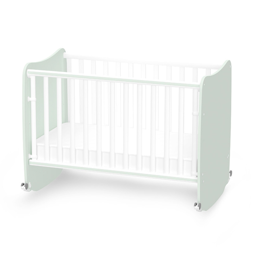 Легло с люлка Stars 60/120 см White and Milky Green