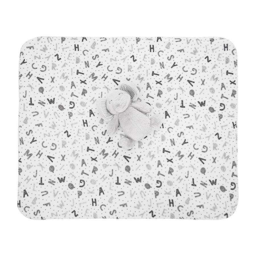 Nappy одеяло бяло със сиво слонче