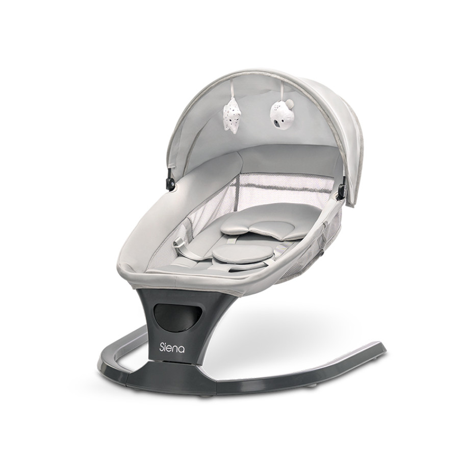 Електрически шезлонг с люлеене Siena Light Grey