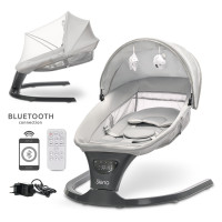 Електрически шезлонг с люлеене Siena Light Grey