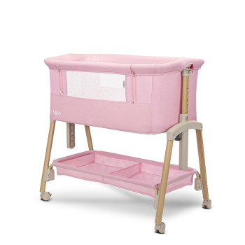 Мини кошара Millie с падаща преграда Pink / Wooden Effect