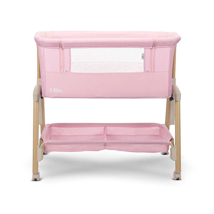 Мини кошара Millie с падаща преграда Pink / Wooden Effect